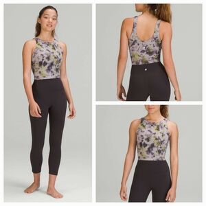 Lululemon Align High-Neck Tank Top Radial Tie Dye Mauve Grey Sz 6